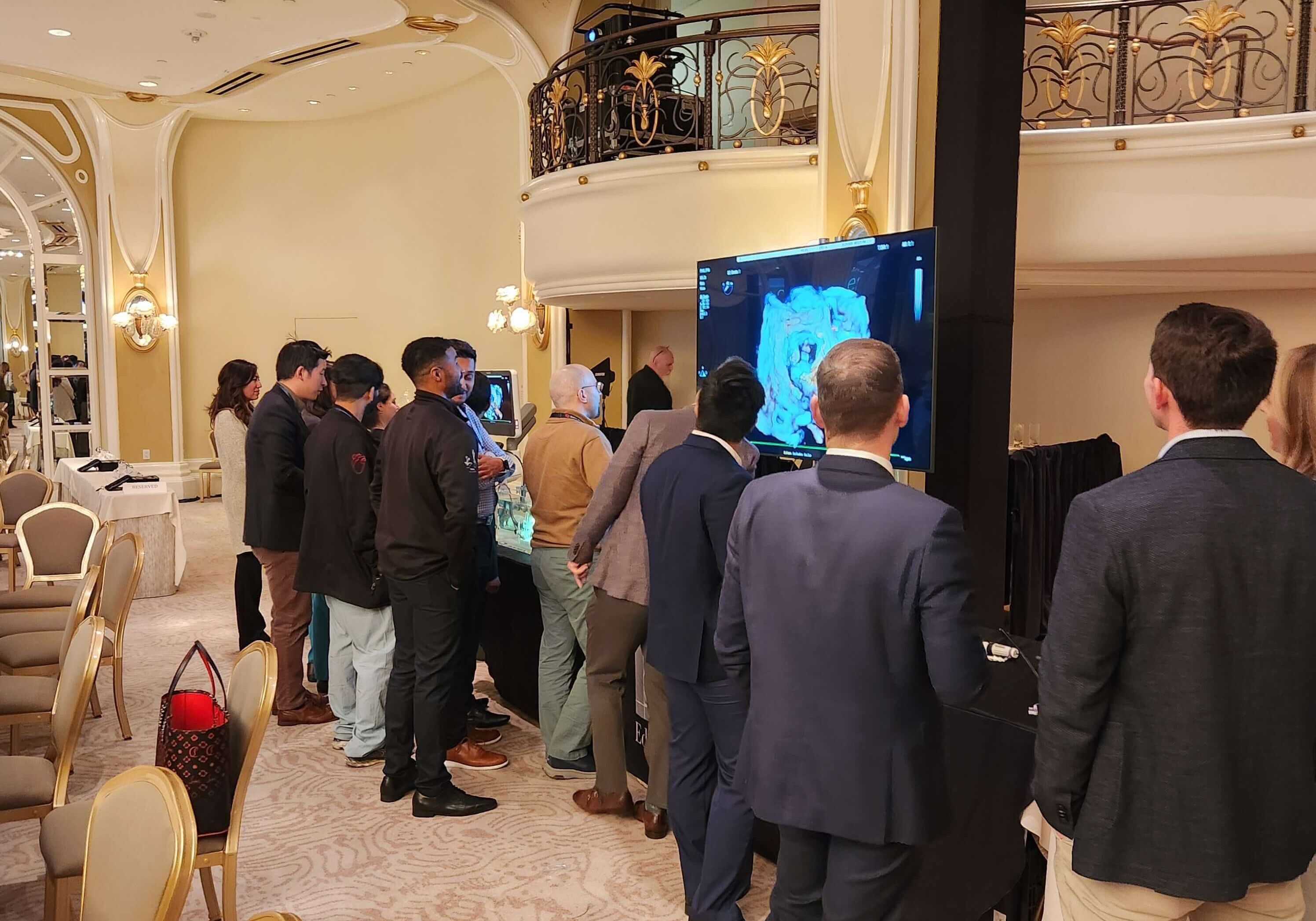 people looking at screen